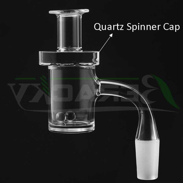 Beracky Beveled Edge 4mm Quartz Banger With Carving Spinner.