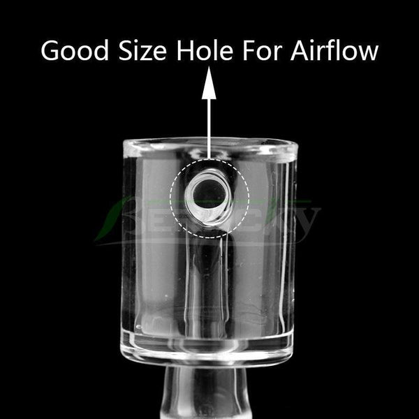 Beracky Beveled Edge 4mm Quartz Banger With Carving Spinner.