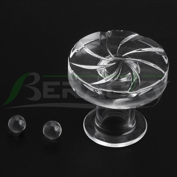 Beracky Beveled Edge 4mm Quartz Banger With Carving Spinner.