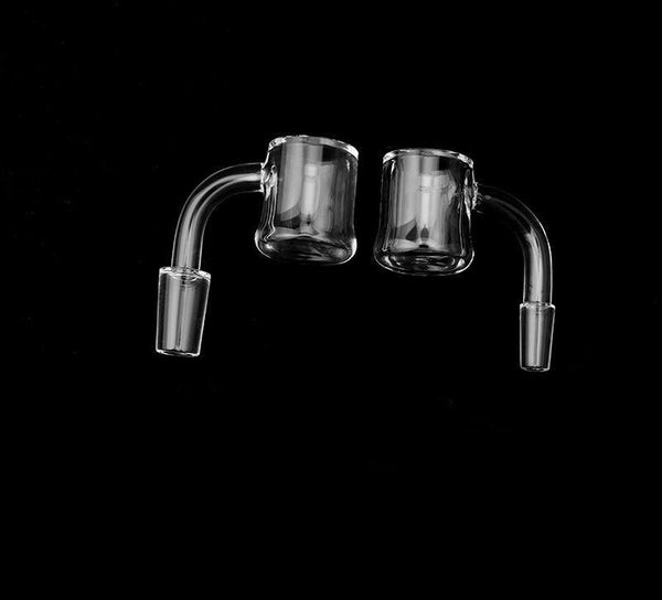 Beracky Beveled Edge Flat Top Quartz Banger With Glass Bubble Cap.