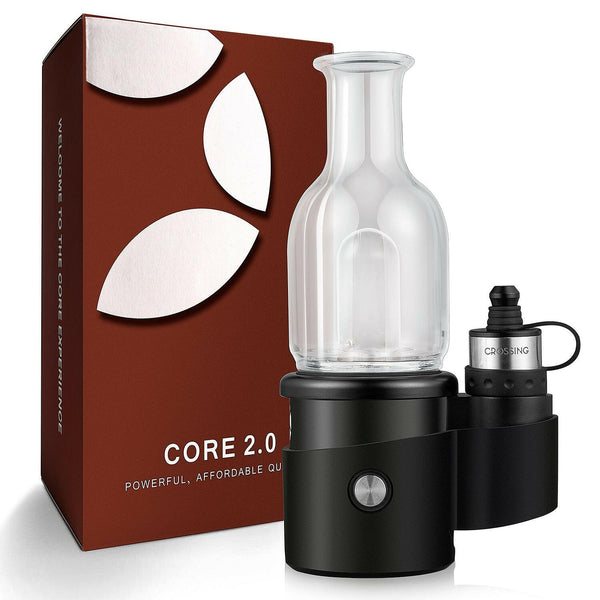 Crossing Core 2.0 | 2.1 Curved Hanger Glass Bubbler E-Rig Kit - Discount E-Nails