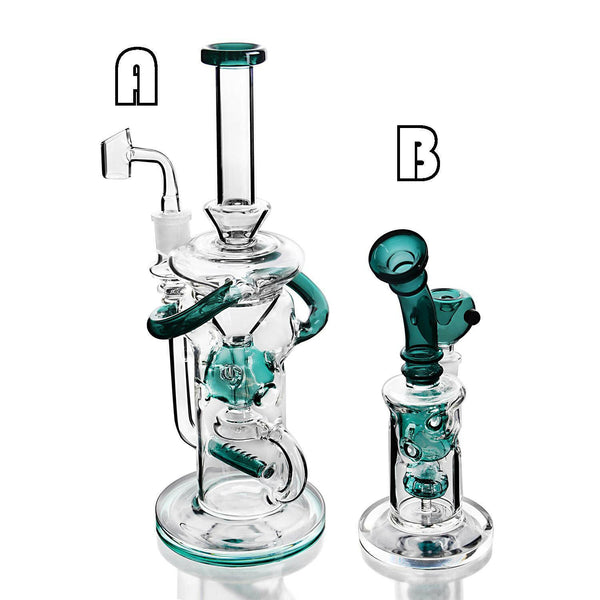 Green Inner Fab Egg Recycler & Jet Bubbler Percolator Rigs - Discount E-Nails