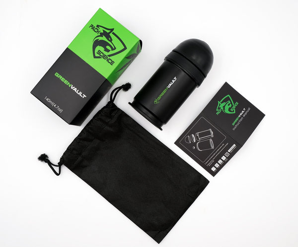 Pack Science Green Vault Vacuum Stash Container.