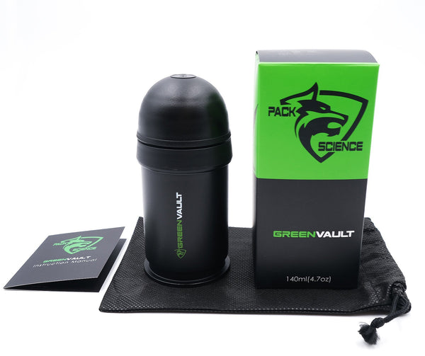 Pack Science Green Vault Vacuum Stash Container.