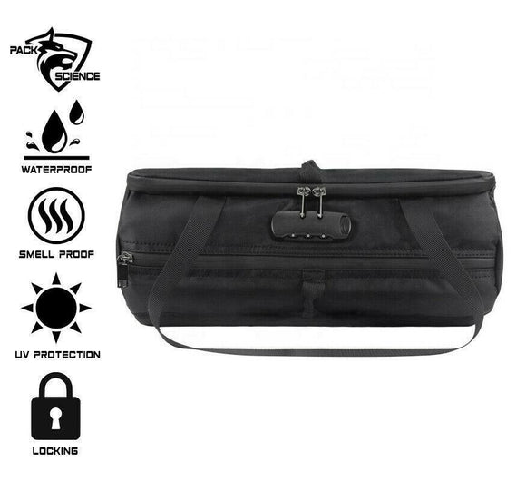 Pack Science Smell Proof Carbon Lined Glass Bag.