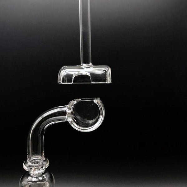 Trough Quartz Banger Nail With Carb Cap.