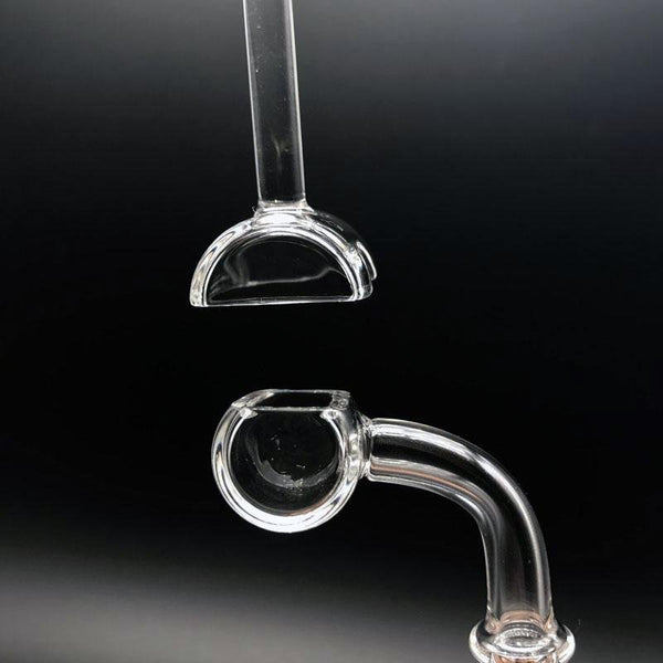 Trough Quartz Banger Nail With Carb Cap.