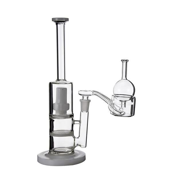 Vaportime 50MM XXXXL Double Quartz Tube Thermal Banger+Bubble Carb Cap.