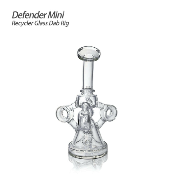 Waxmaid 6.14 Inch Defender Mini Recycler Glass Dab Rig - Discount E-Nails
