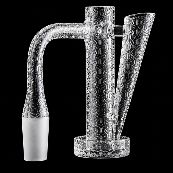 Pack Science Sandblasted Full Weld Beveled Edge Slide Terp Control Tower Quartz Banger.
