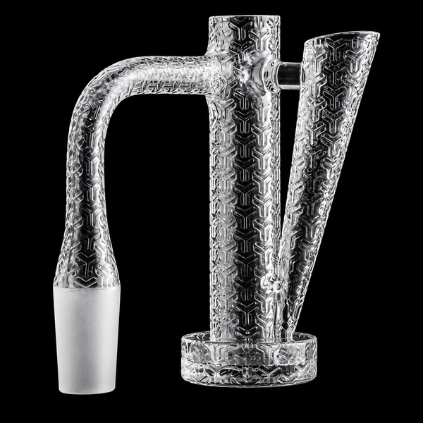 Pack Science Sandblasted Full Weld Beveled Edge Slide Terp Control Tower Quartz Banger.