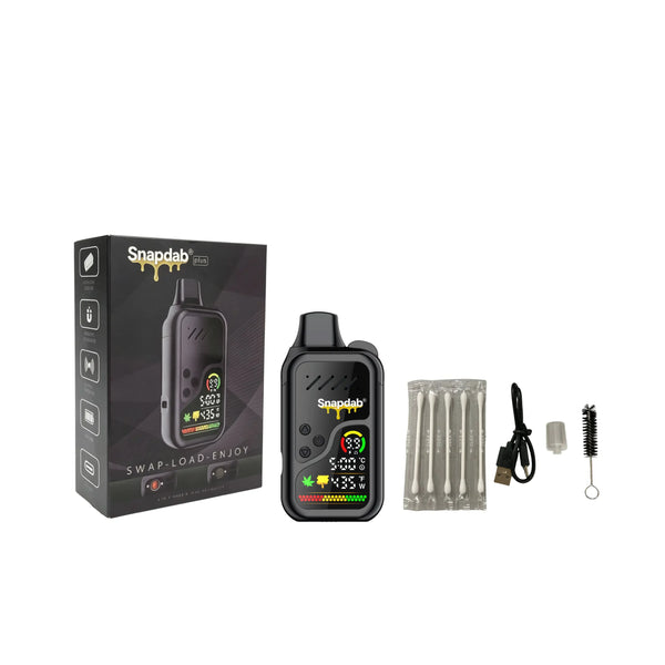 Snapdab Plus 2-in-1 Hybrid Vaporizer | Magnetic Auto-Switch Dry Herb & Concentrate Vape Kit.